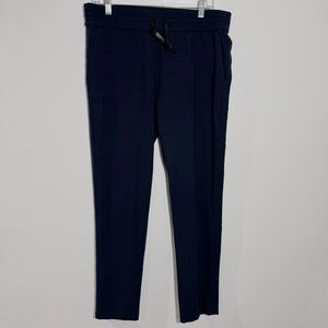 See By Chloe Wool Navy Drawstring Waist Straight Leg Pants Pull On‎ US 6 Casual
